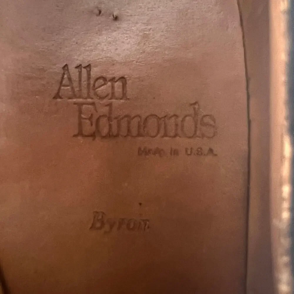 Allen Edmonds Mens Black Byron Leather Dress Shoes Size 9.5 C (narrow) Shoe Tree